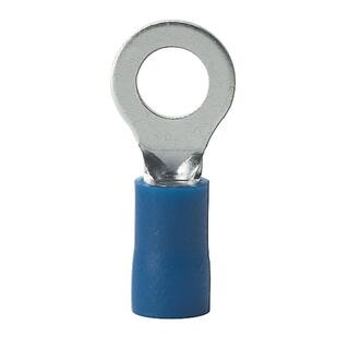 Gardner Bender 16 - 14 AWG #8 - 10 Stud Size Vinyl-Insulated Ring Terminals in Blue (75-Pack) 75-104