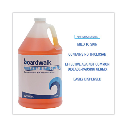 Boardwalk Antibacterial Liquid Soap， Clean Scent， 1 gal Bottle (430EA)