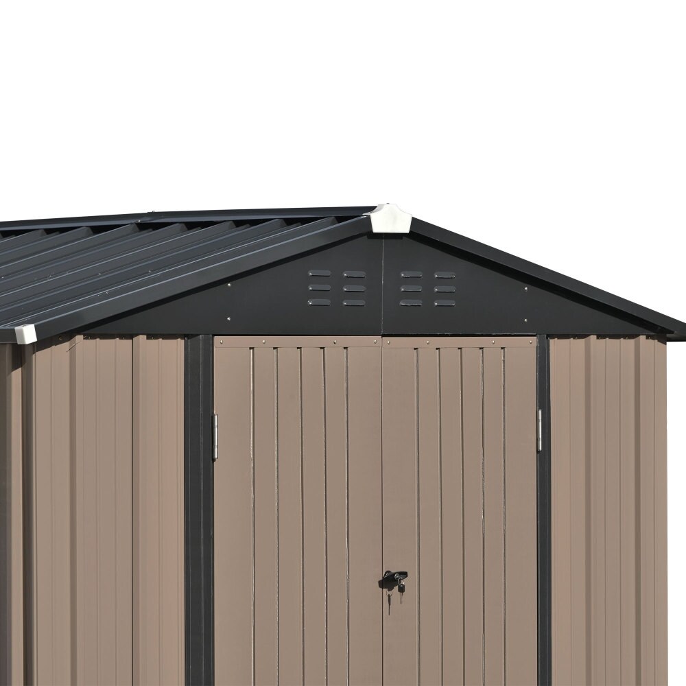 Bike Shed Garden Shed Metal Tool Storage Shed with Vents