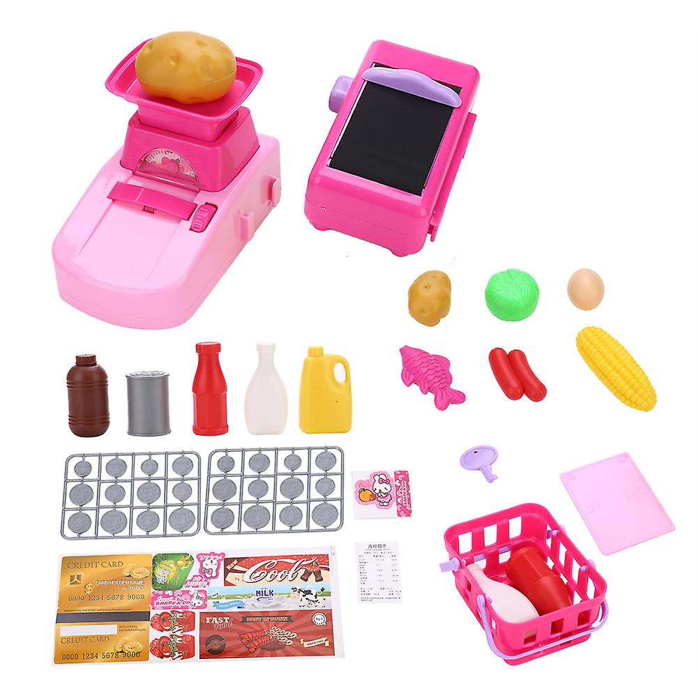 Simulated Electronic Supermarket Cash Register Toy Educational Kids Children Pretend Play Set