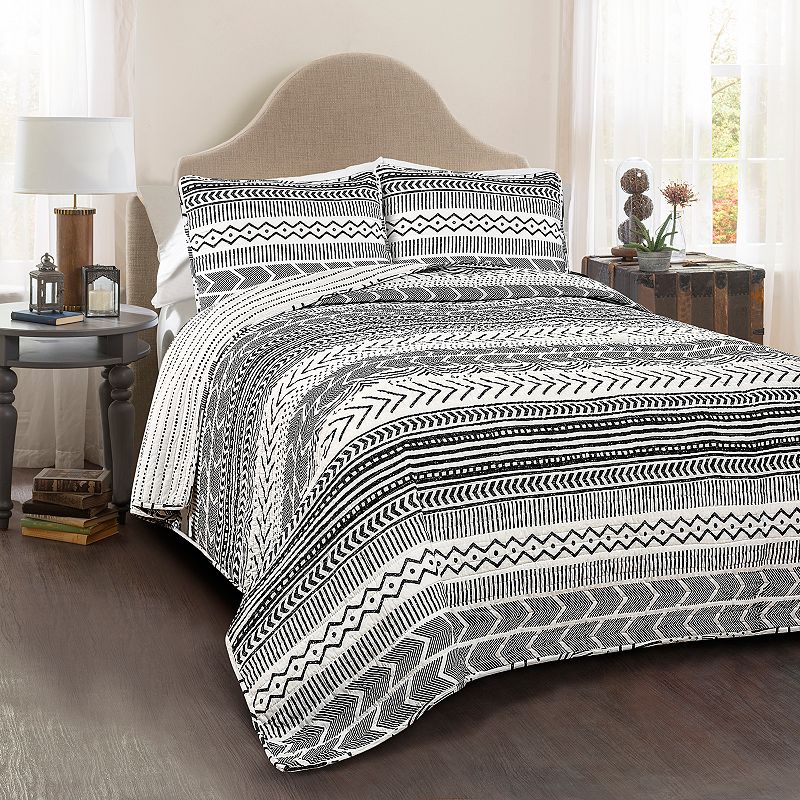 Lush Decor Hygge Geo Quilt Set