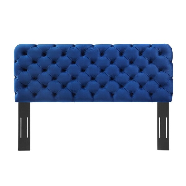 Lizzy Tufted Queen Performance Velvet Headboard - - 31910808