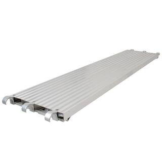 MetalTech 10 ft. L x 19 in. W Aluminum Plank Work Platform for Outdoor Scaffolding Work M-MPA1019