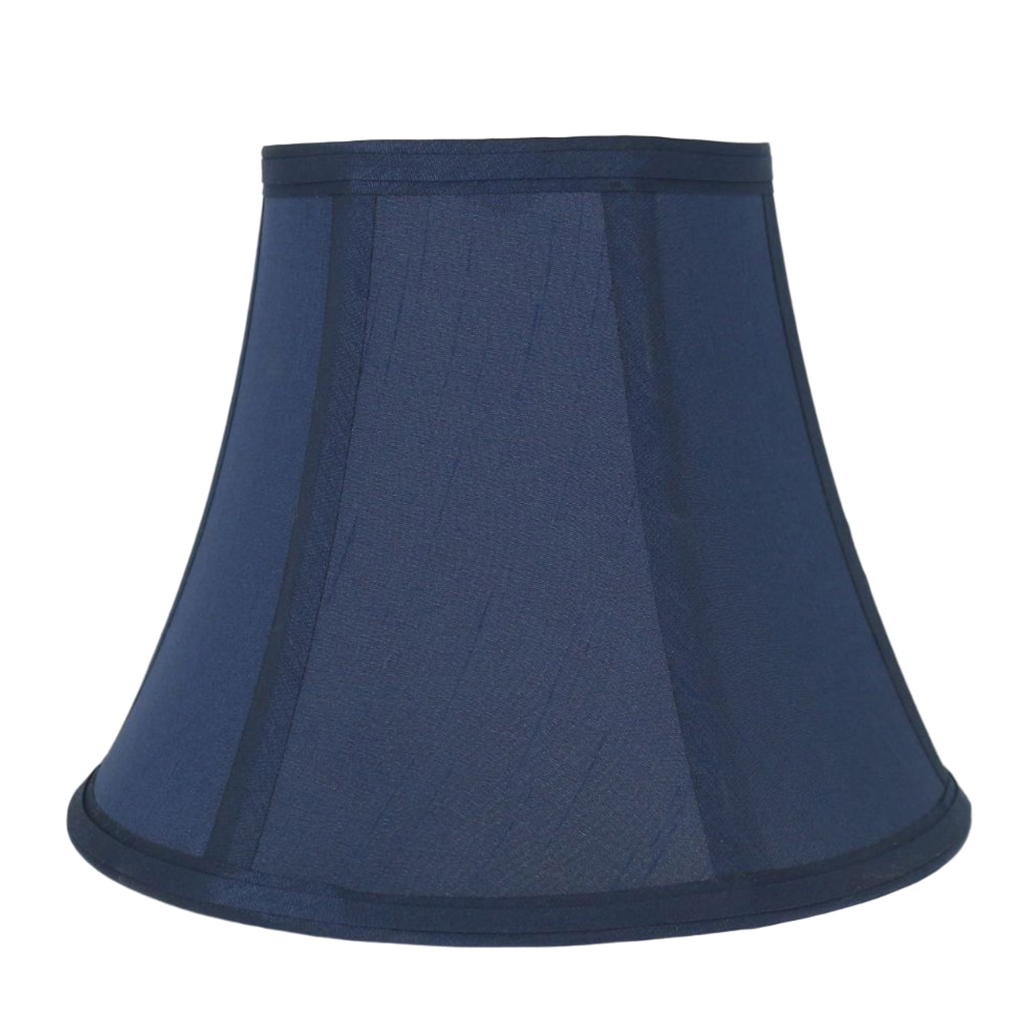 Urbanest Softback Bell Lampshade， Faux Silk， 5-inch by 9-inch by 7-inch， Navy Blue， Spider-fitter