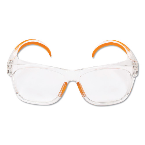 KleenGuard Maverick Safety Glasses， Clear/Orange， Polycarbonate Frame， 12/Box (49301)