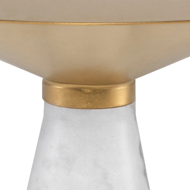 Tara Gold Side Table   Contemporary   Side Tables And End Tables   by Peachtree Fine Furniture  Houzz