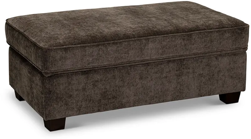 Marinette Dark Brown Storage Ottoman