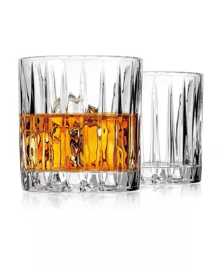 Godinger Parallels Double Old-Fashioned Glasses Set of 6