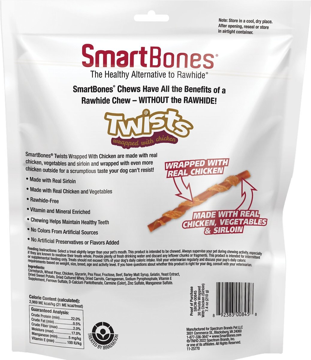 SmartBones Chicken Wrapped Sticks Sirloin Dog Treats