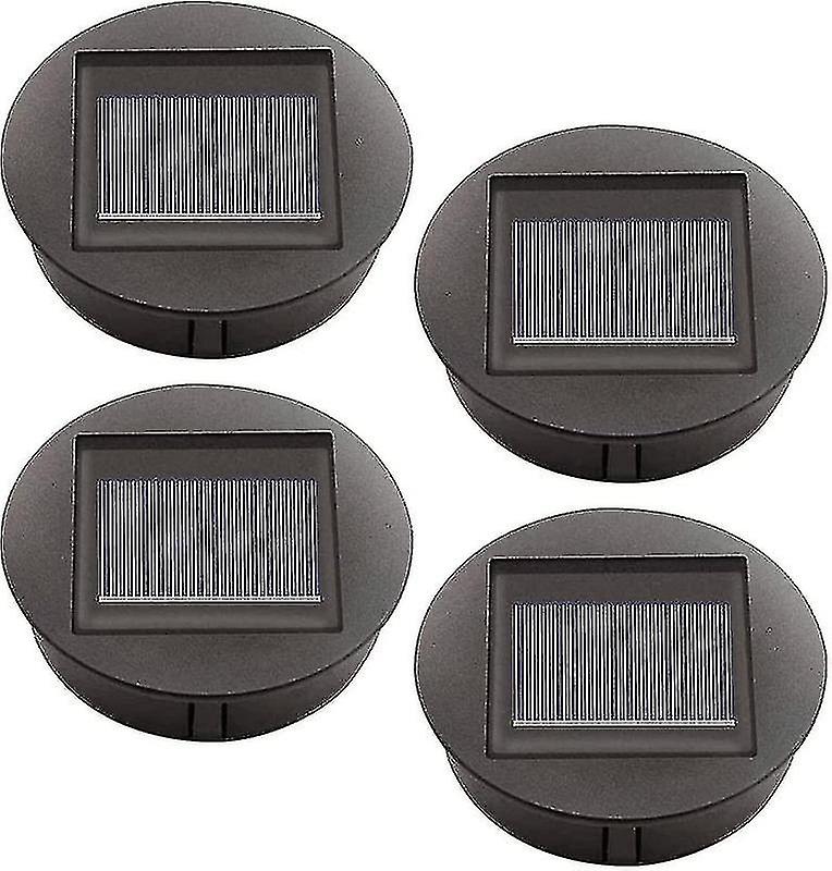 4 Pieces Replacement Solar Lights With Led Bulbs， Solar Top Lights Replacement， Led Solar Panel Lantern Cover For Outdoor Hanging Garden Lantern