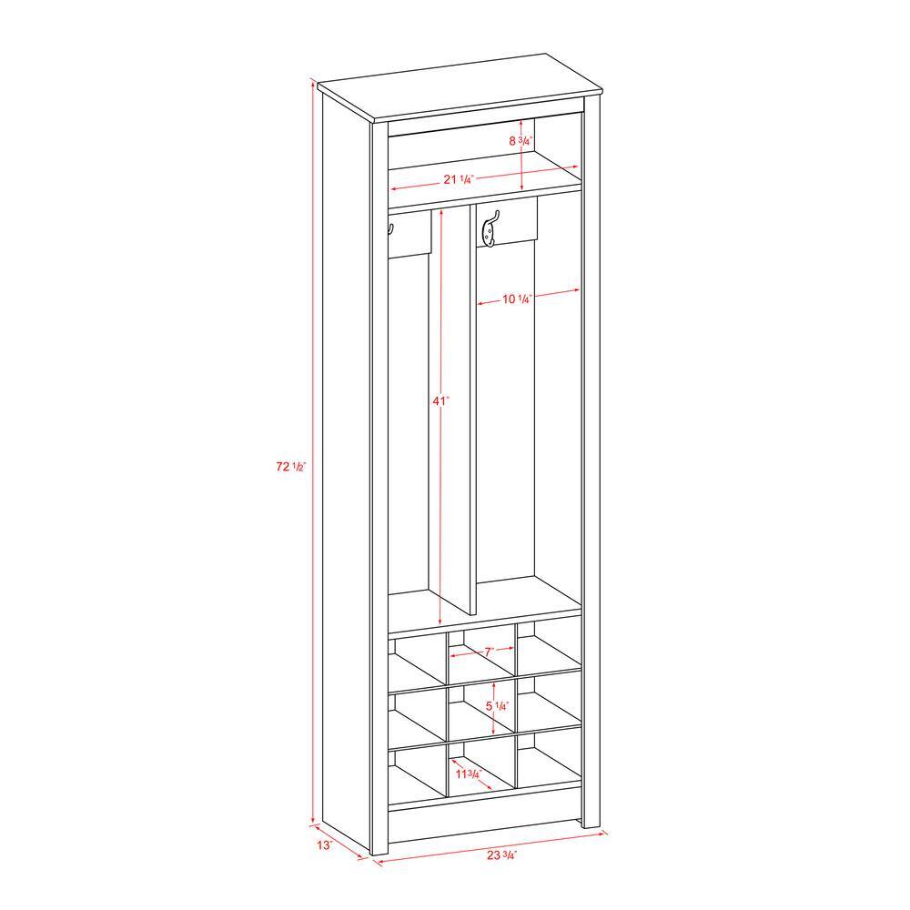 Prepac Drifted Gray Coat Rack DSOH-0010