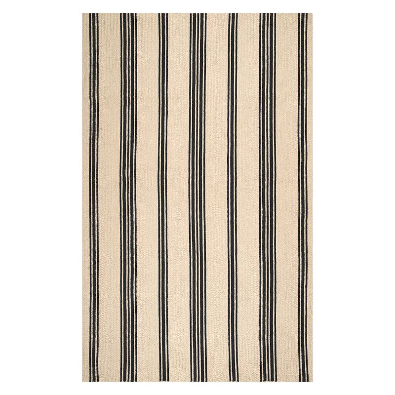 nuLoom Hand Braided Striped Brenna Area Rug