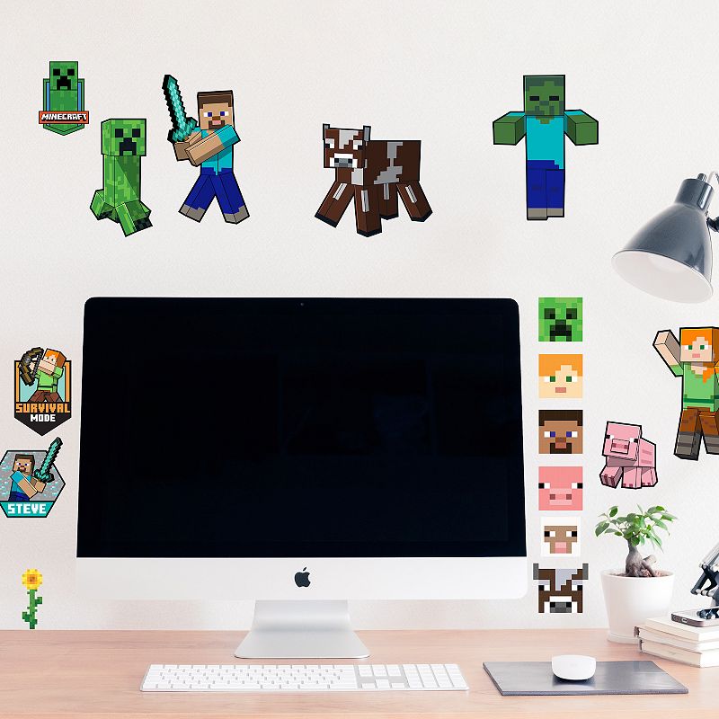 RoomMates Minecraft Characters Wall Decals 25-piece Set