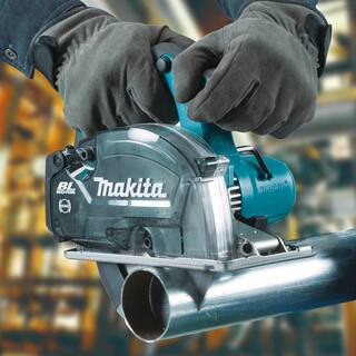 Makita 18V LXT Lithium-Ion Brushless Cordless 5-78 in. Metal Cutting Saw with Electric Brake and Chip Collector Tool-Only XSC04Z