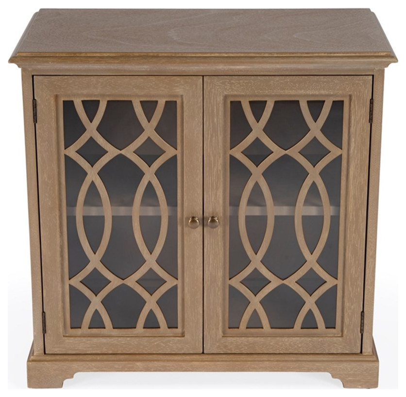 Bowery Hill Traditional Wooden 2 Door Cabinet in Brown Finish   Farmhouse   Accent Chests And Cabinets   by Homesquare  Houzz