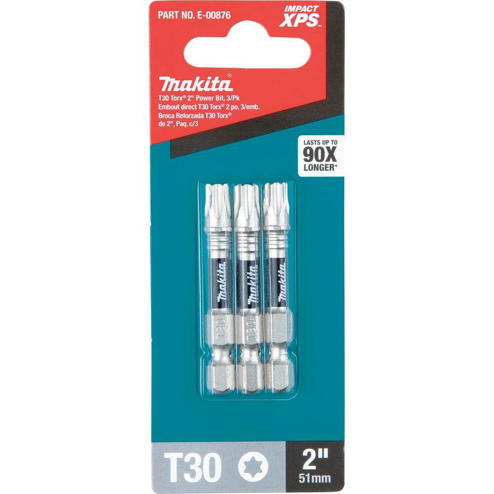 Makita IMPACT XPS T30 Torx 2 in. Power Bit (3-Pack) E-00876