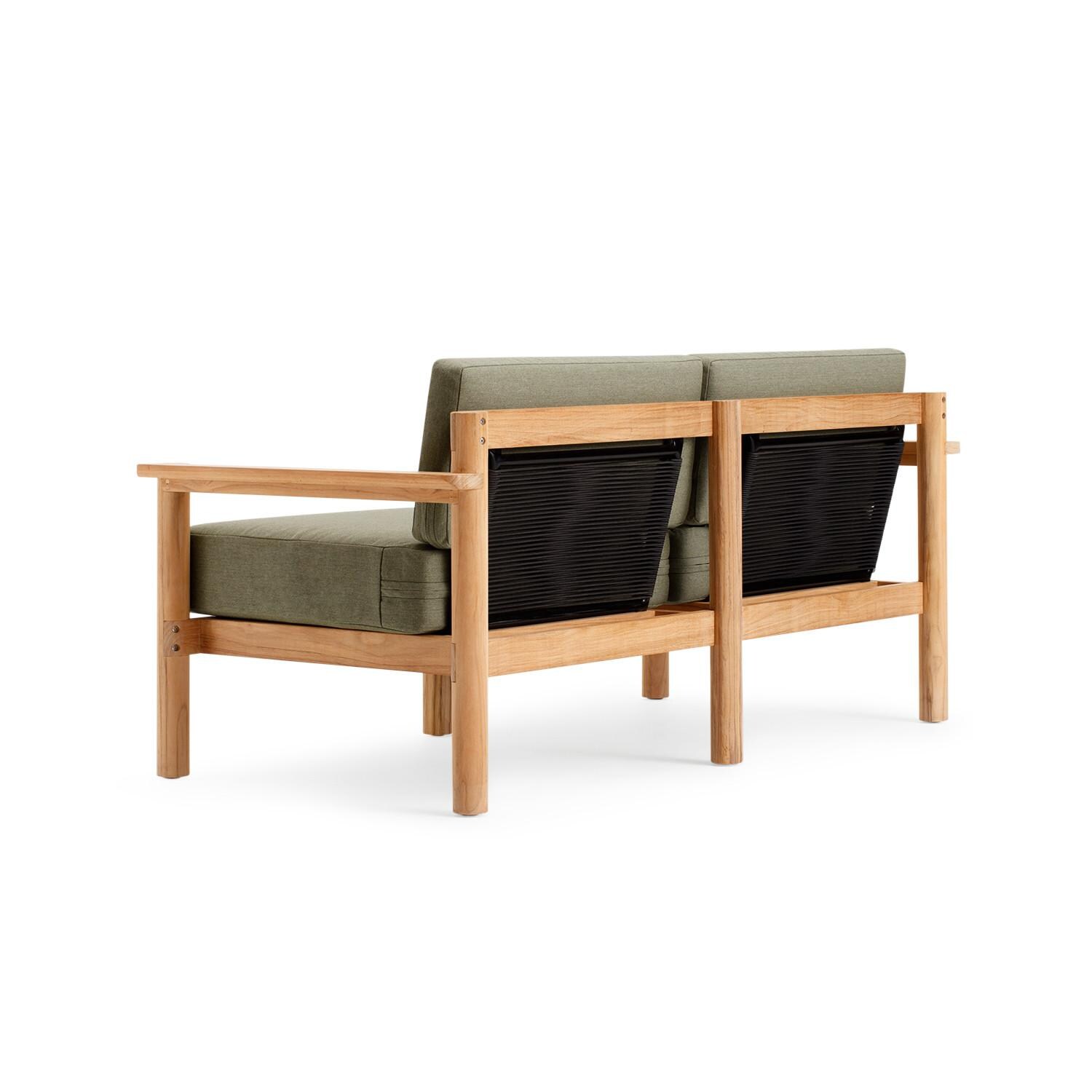 Neighbor Loveseat W/ Teak Arms