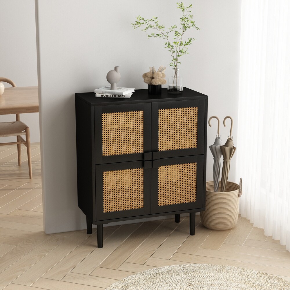 Rattan Mesh Storage Cabinet   N/A