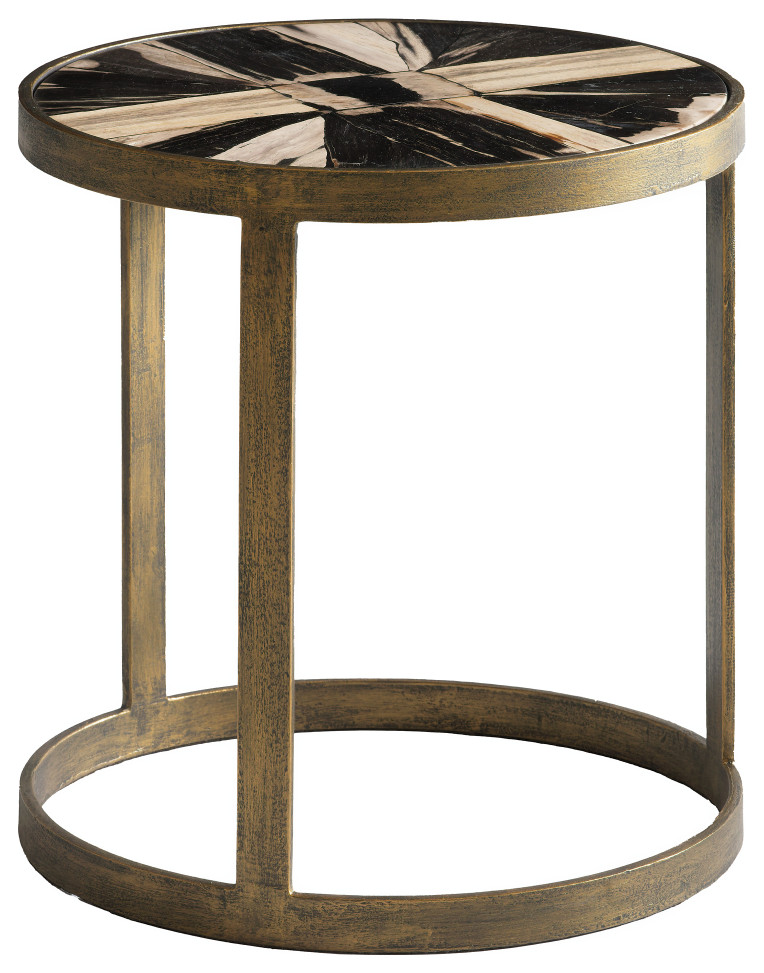 Round Petrified Wood Nesting Side Tables  Andrew Martin Jenna   Contemporary   Coffee Table Sets   by Oroa   Distinctive Furniture  Houzz
