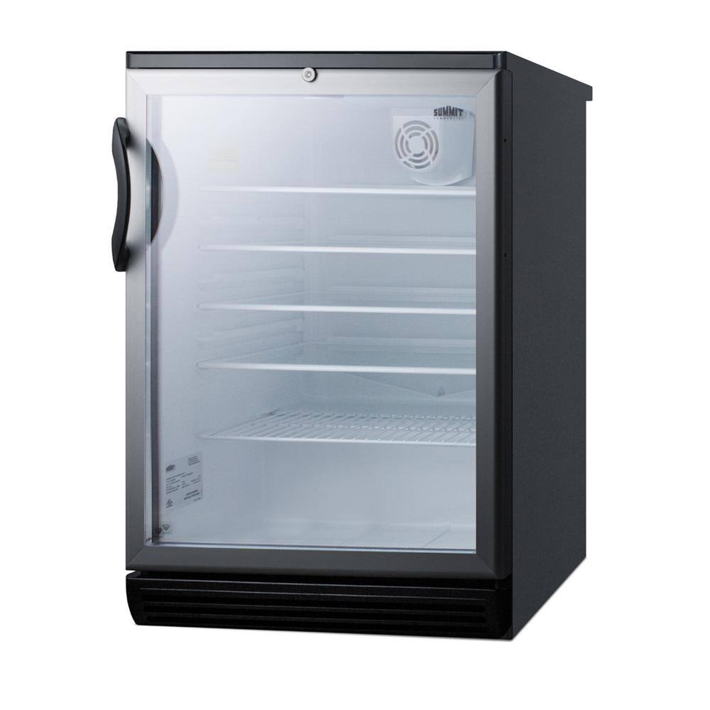 Summit Appliance 24 in. 5.5 cu. ft. Commercial Refrigerator in Black SCR600BGL