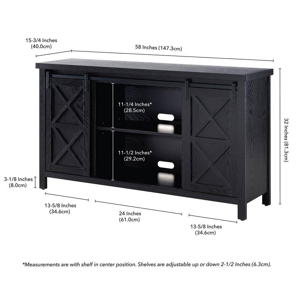 MeyerCross Elmwood 58 in. Black Grain TV Stand Fits TV's up to 65 in. TV1393