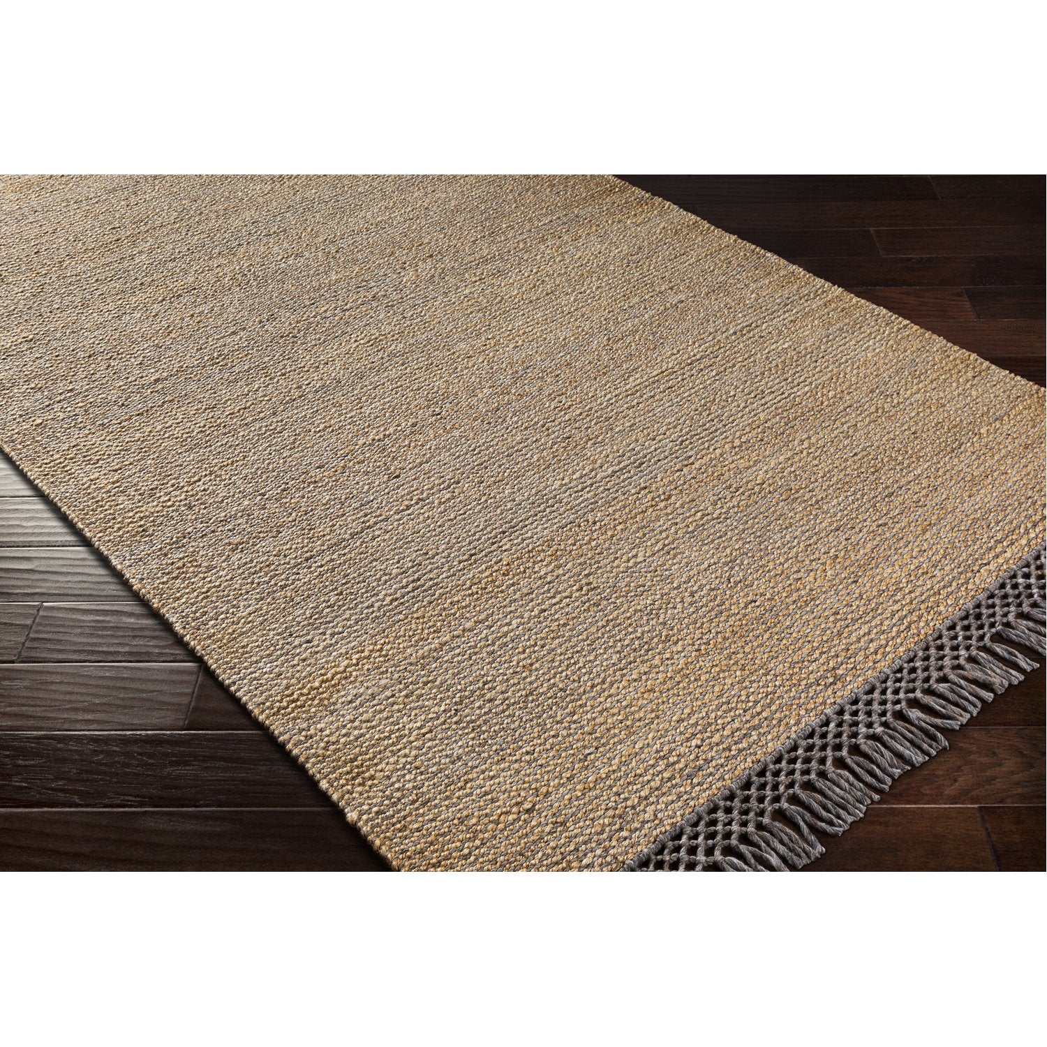 Southampton Hand Woven Rug in Tan, Charcoal, Medium Gray