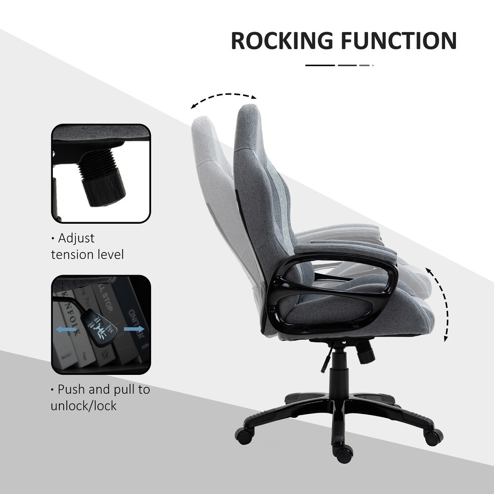 High Back Task Computer Desk Chair with Padded Armrests