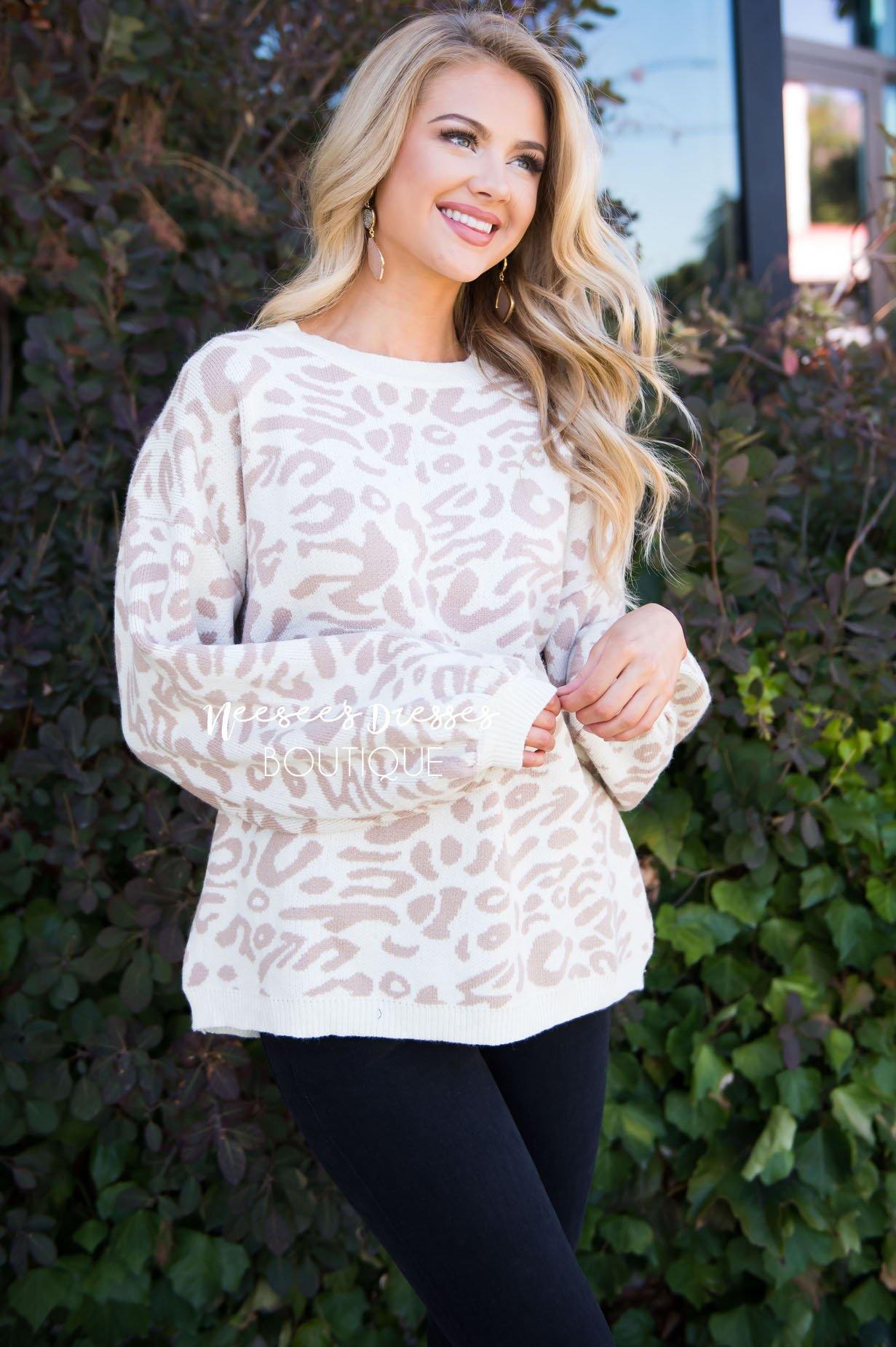 Better Together animal print sweater