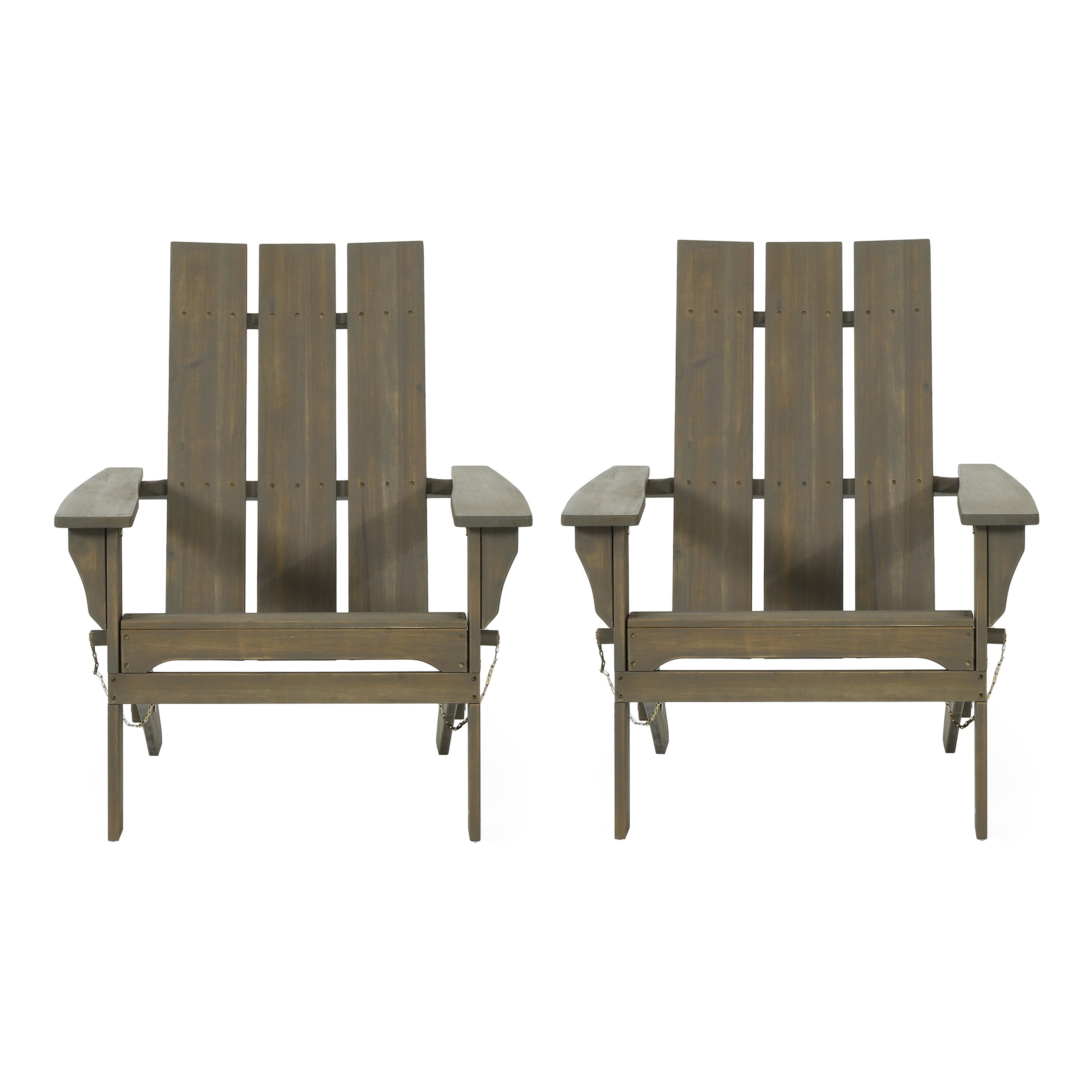 Gurekam Outdoor Acacia Wood Foldable Adirondack Chairs, Set of 2