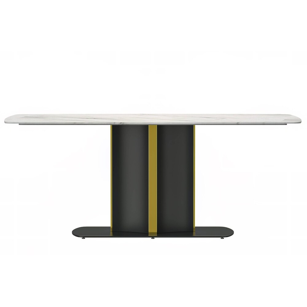 LeisureMod Sylva Dining Table with a 55\