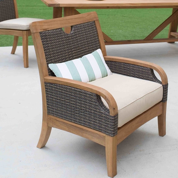 Cambridge Casual Palma 3piece Teak Wicker Outdoor Chat Set with FREE Pillow