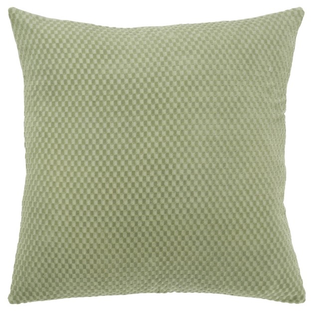 Oversize Solid Poly Filled Square Throw Pillow Green Rizzy Home