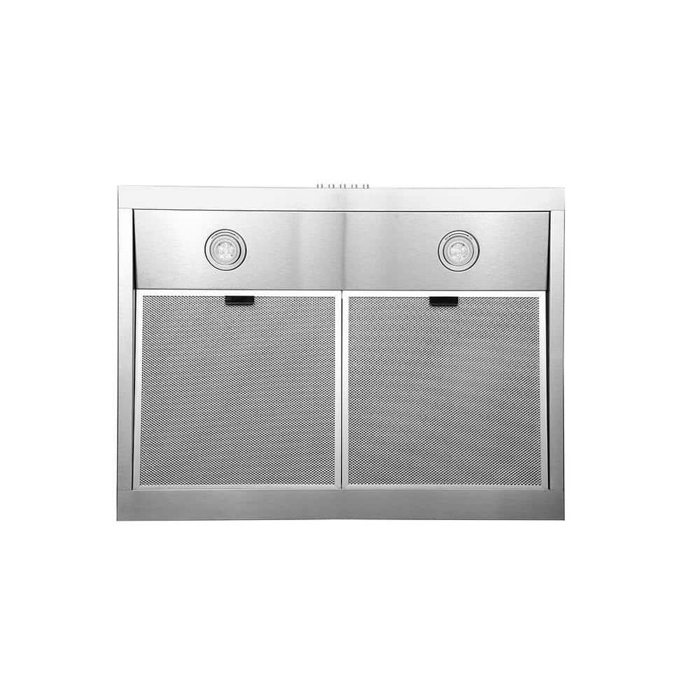 HAUSLANE 30 in Convertible Under Cabinet Range Hood with 3Way Venting Aluminum Mesh Filters LED in Stainless Steel