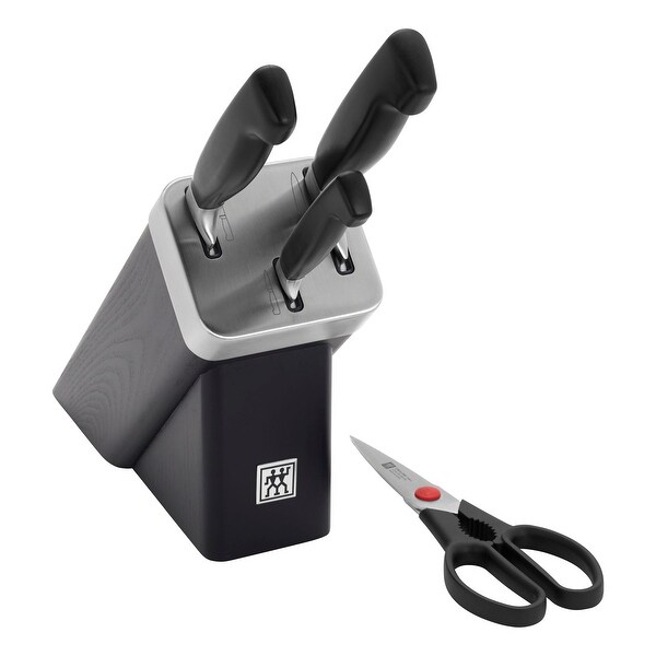 ZWILLING Four Star 5-pc Compact Self-Sharpening Knife Block Set