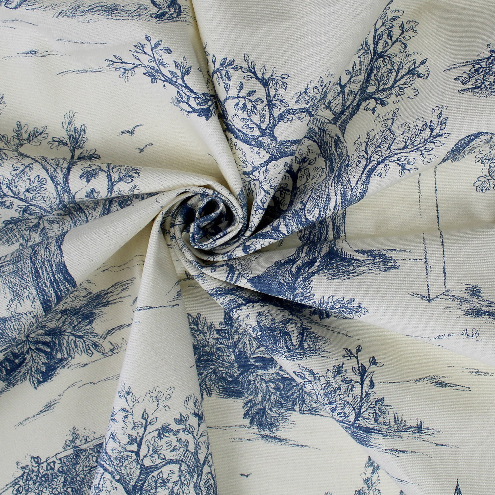 Archamps Toile Blue Drapery