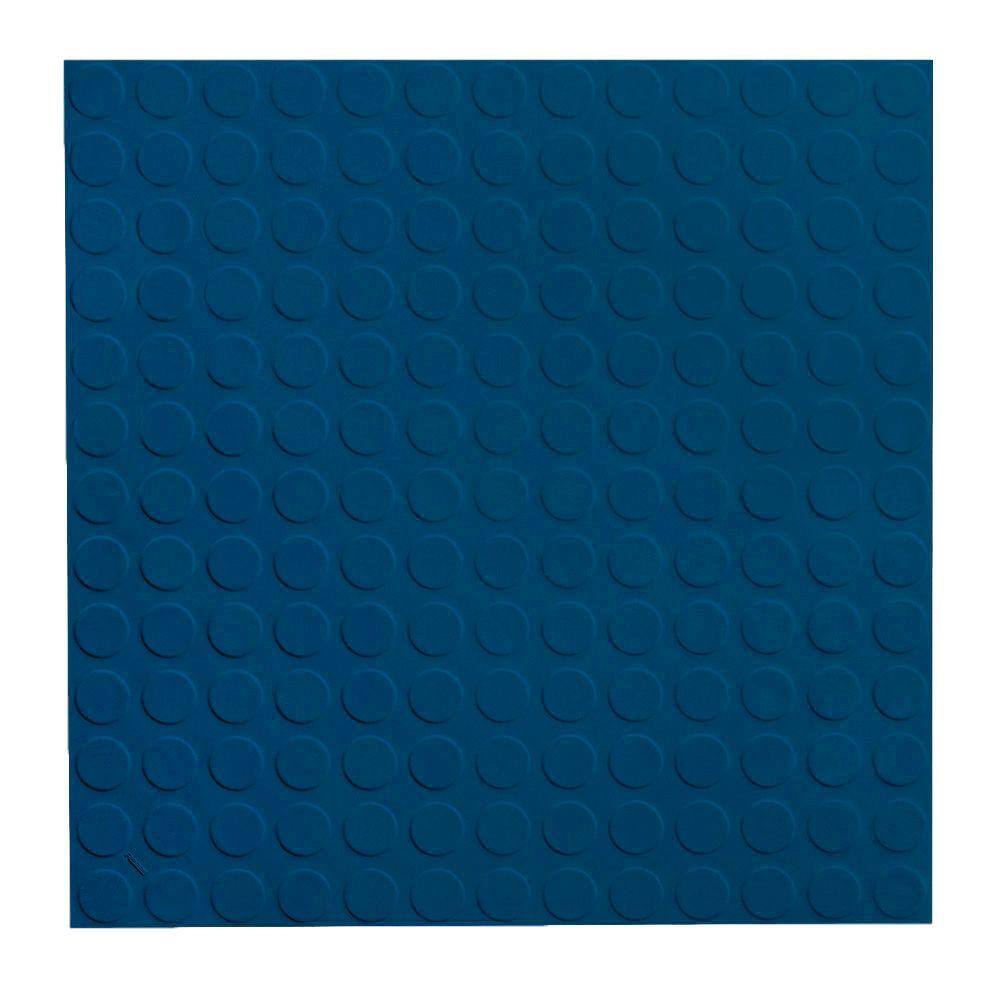 ROPPE Vantage Circular Profile 19.69 in. x 19.69 in. Deep Navy Rubber Tile 9963P139