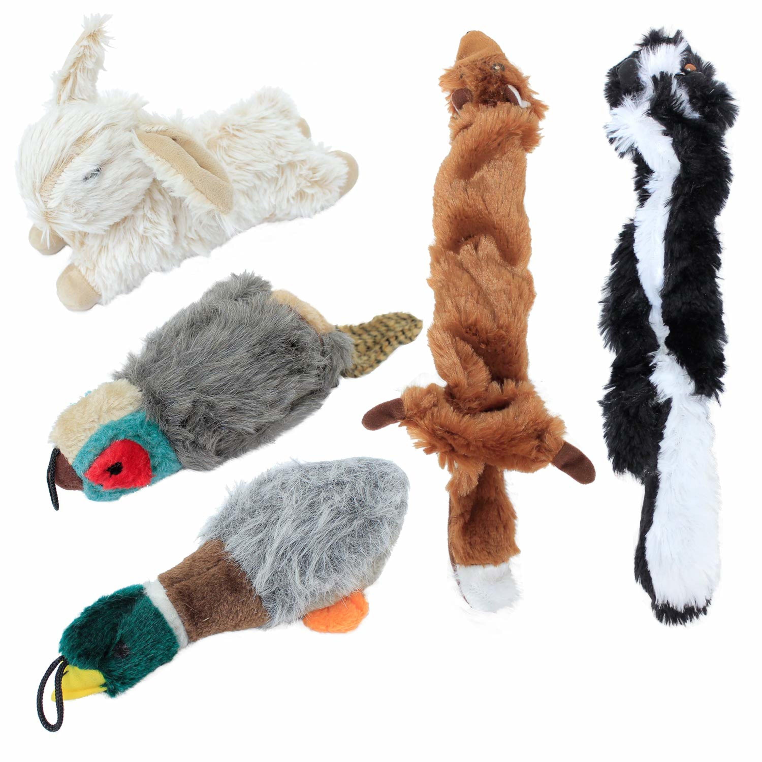 Downtown Pet Supply Squeaky Dog Toys Hunting Set 5 Pack， Toys for Dogs