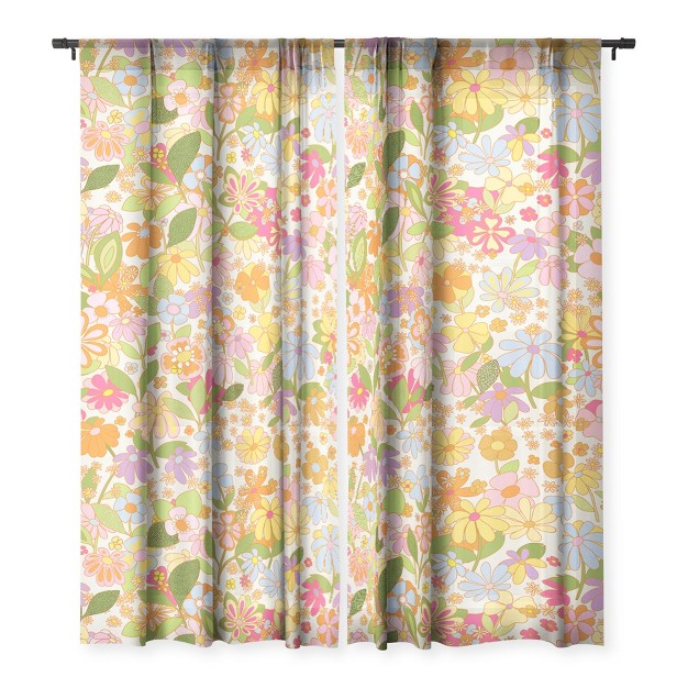 Alja Horvat Nostalgia In The Garden Single Panel Sheer Window Curtain Society6