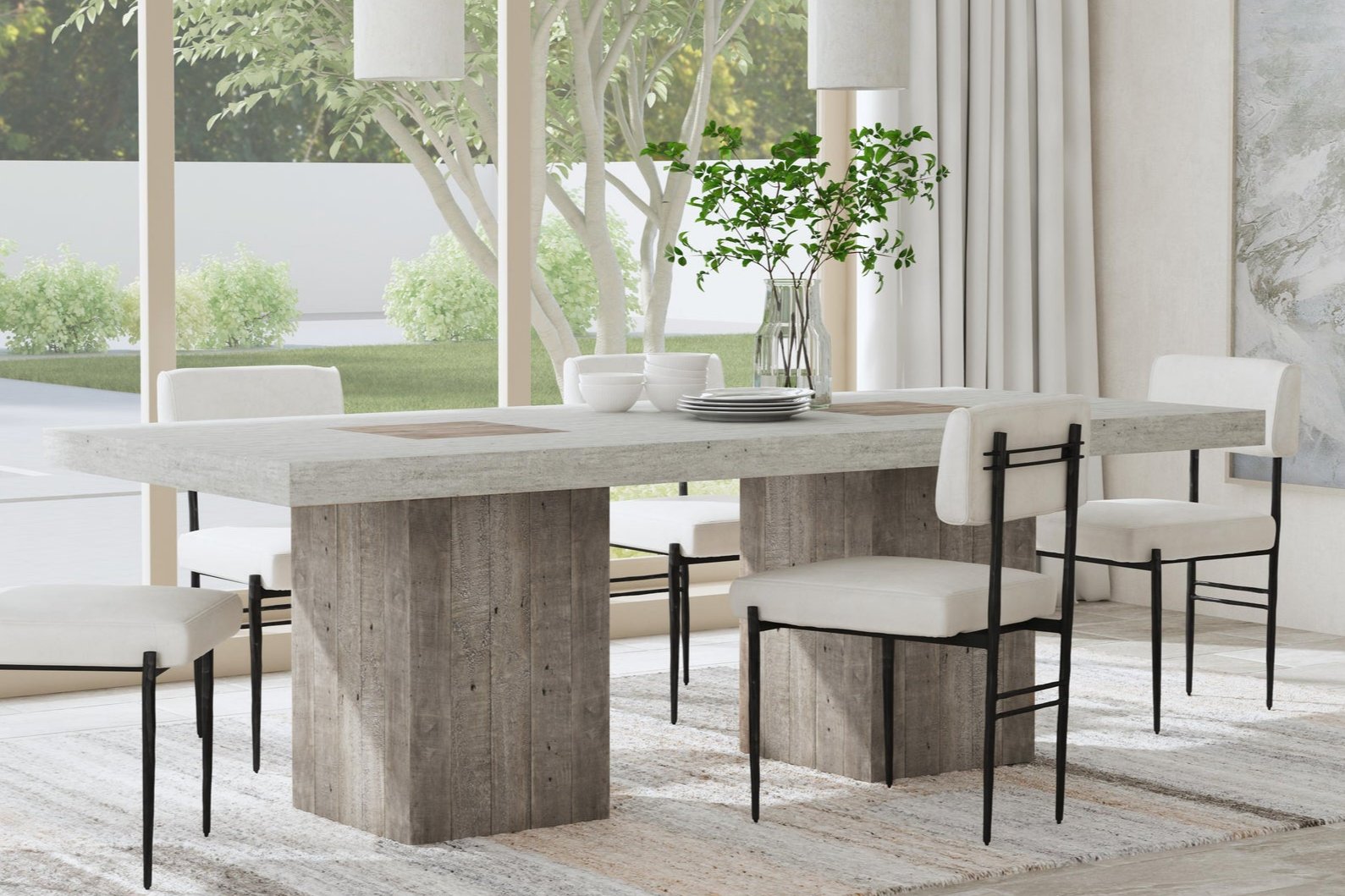 Phoenix Gray 94 Dining Table