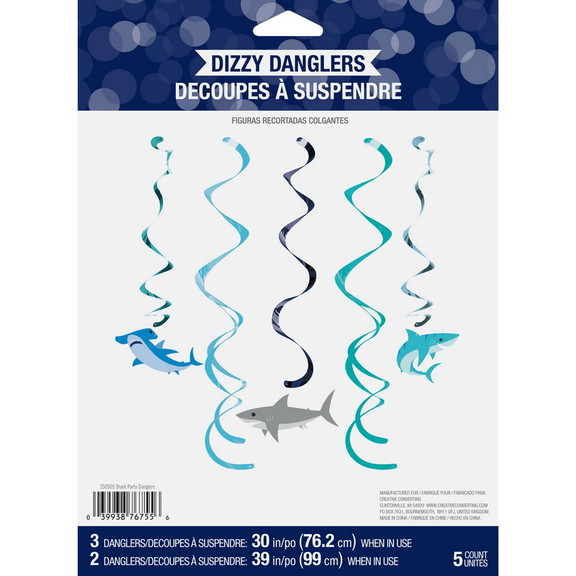 Creative Converting 350505 Shark Party Dizzy Dangl...