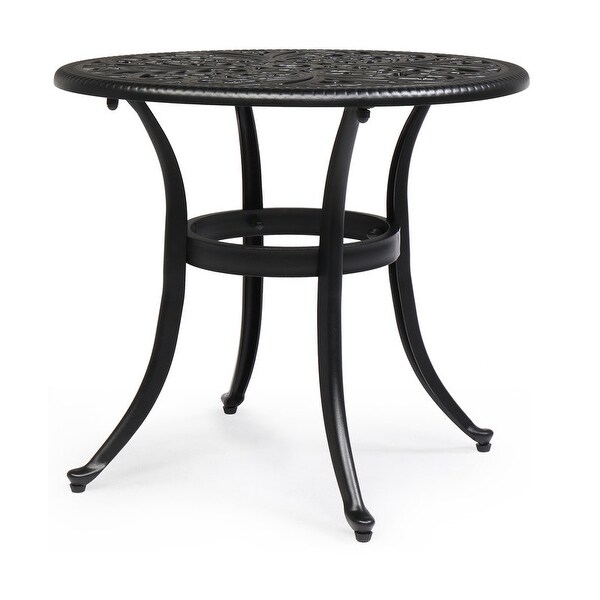 Outdoor Cast Aluminum Dining Table with Umbrella Hole