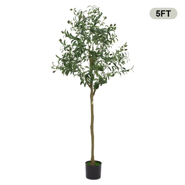 Olive Tree Artificial Plant In Black Pot