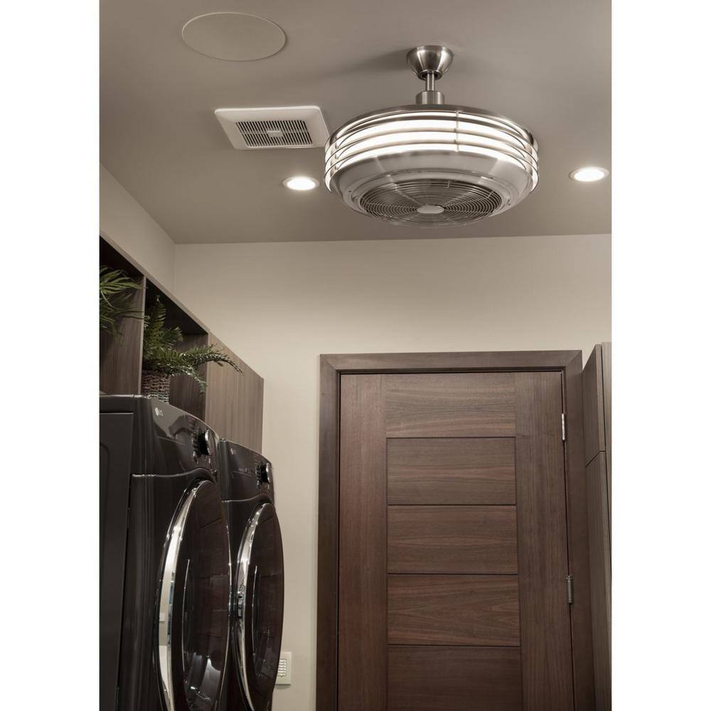 Progress Lighting Sanford 23 in. Integrated LED Brushed Nickel Ceiling Fan with Light Kit P2594-0930K