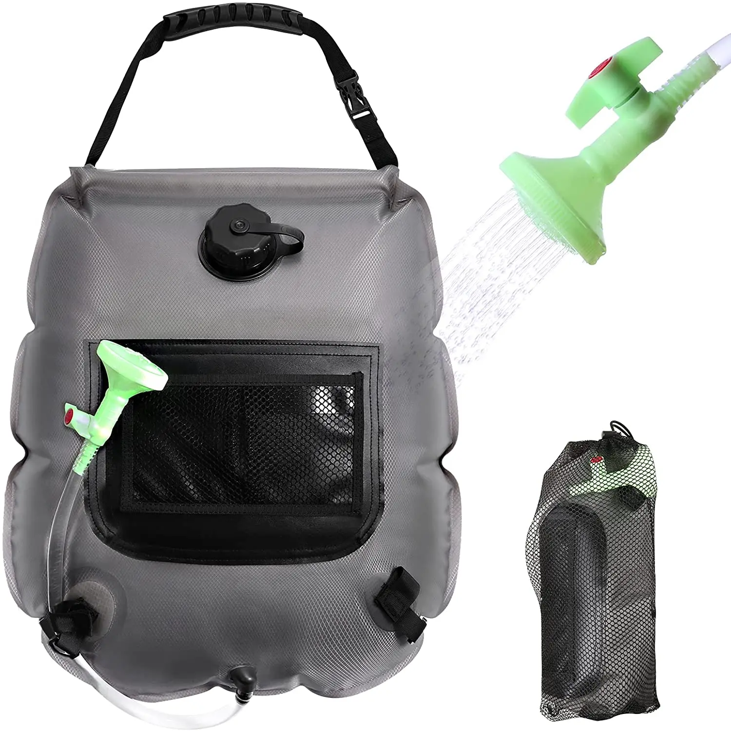 Portable Outdoor Travel Pressure Shower 5 Gallons Solar Camping Shower Bag