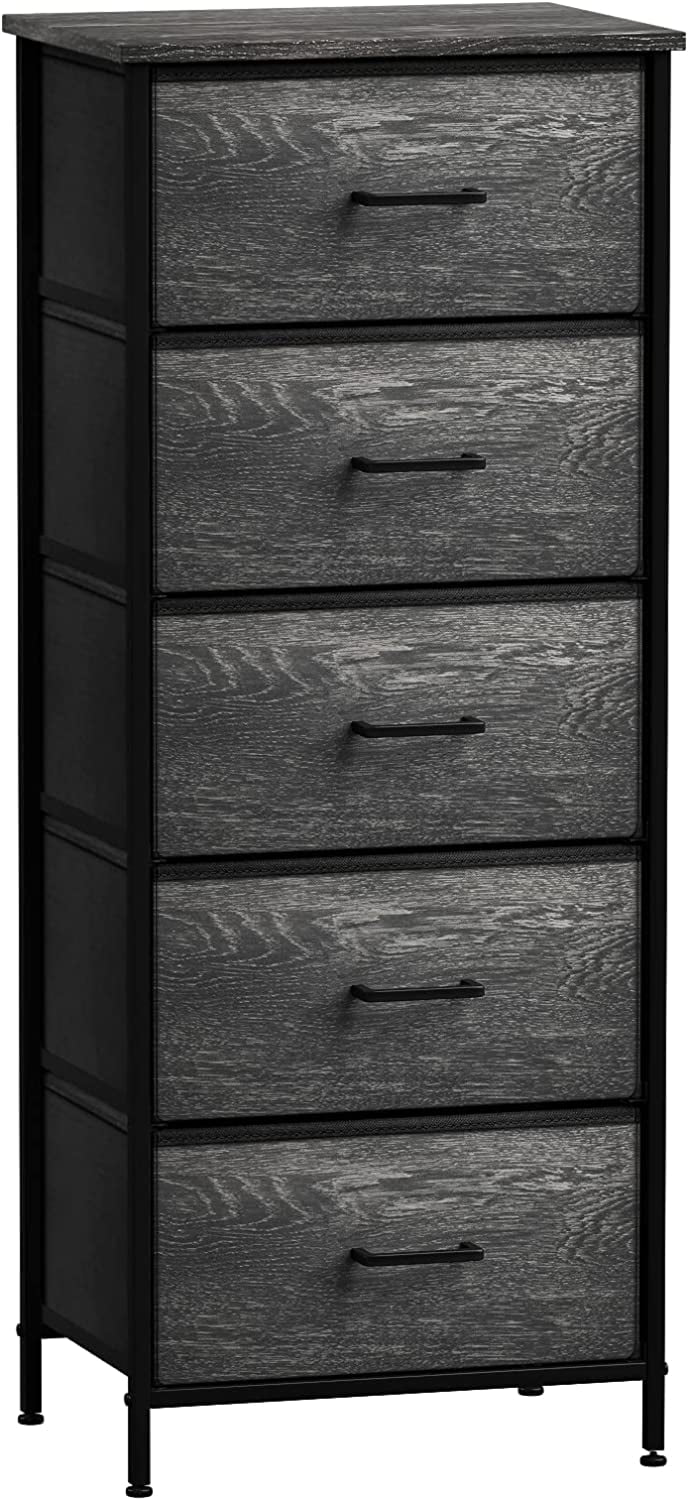 Sorbus Tall Fabric Storage Dresser - Stand Up Tower of Drawers for Bedroom, Dorm, Closet, Living Room, Entryway, & More - Skinny Nightstand Organizer