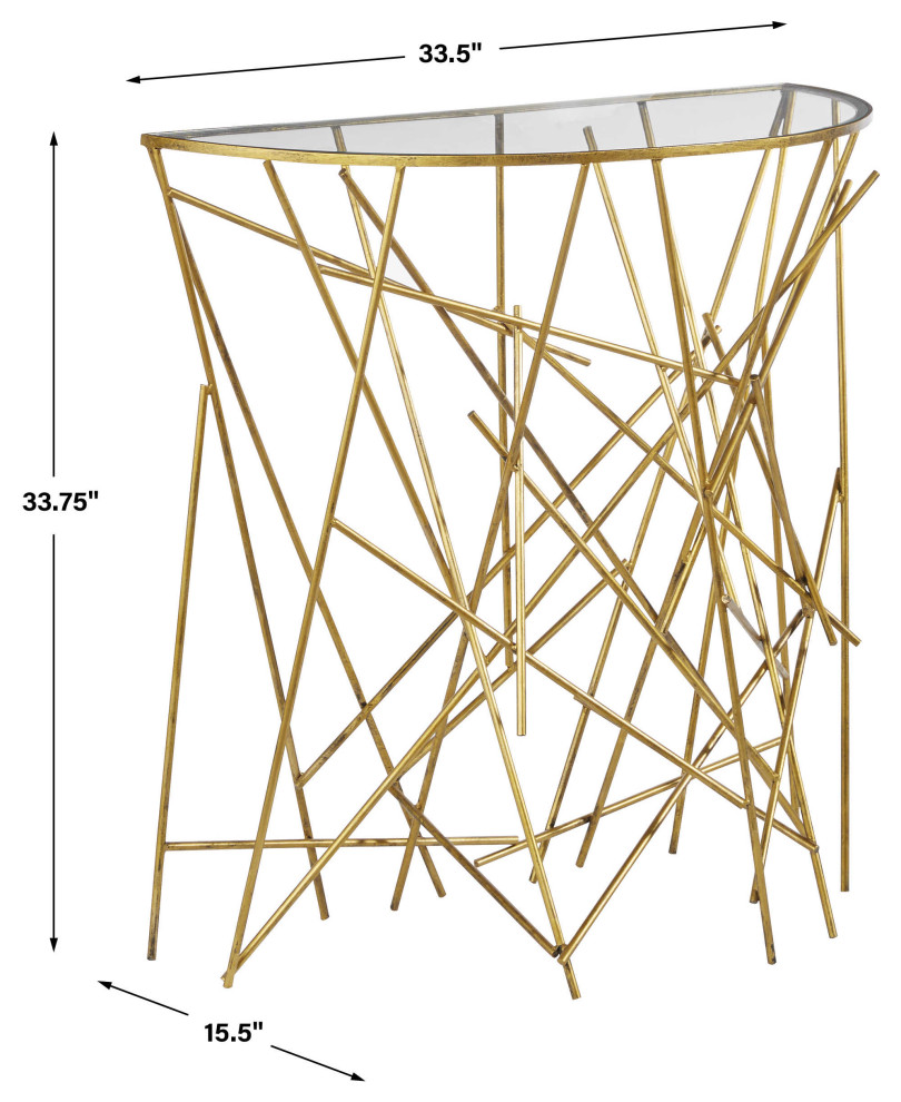 Philosopher Gold Console Table   Contemporary   Console Tables   by Ownax  Houzz