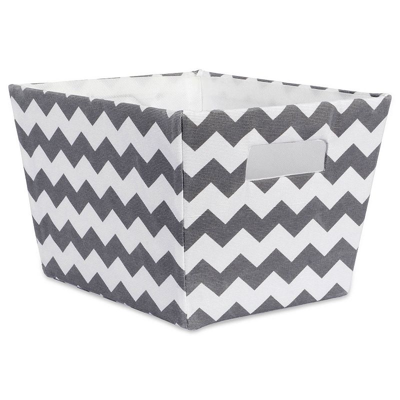 12 Trapezoid Polyester Storage Bin with Chevron Design