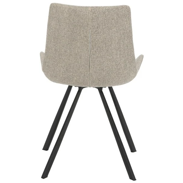 SAFAVIEH Terra Mid-Century Modern Light Grey/ Black Accent Chair (Set of 2) - 20.5