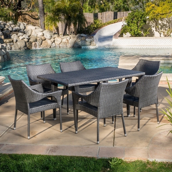 Cliff 7piece Outdoor Dining Set by Christopher Knight Home