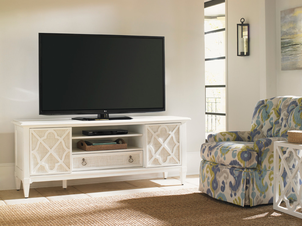 Tommy Bahama Ivory Key Warf Street Entertainment Console   Transitional   Entertainment Centers And Tv Stands   by Emma Mason  Houzz